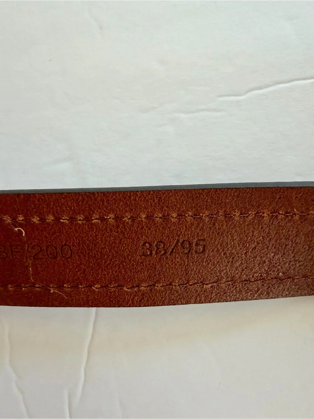 HAWKER Rye Mens Cedric Padded Leather Belt Brown - size 38 NWT
